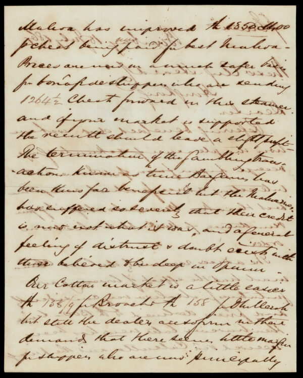 Early India Cancellations: <strong>Cooper type B4c, Renouf type 4j</strong> hollow "1" on 1861 (Jul 16) <strong>opium correspondence</strong> to Hong Kong. Cooper states: <i><strong>examples are scarce</strong></i> - Image 4