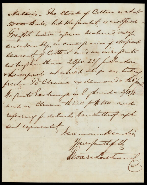 Early India Cancellations: <strong>Cooper type B4c, Renouf type 4j</strong> hollow "1" on 1861 (Jul 16) <strong>opium correspondence</strong> to Hong Kong. Cooper states: <i><strong>examples are scarce</strong></i> - Image 5