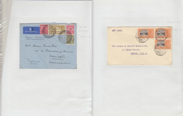 India Airmail - a collection of 28 airmail covers showing various rates, postage dues, first flights. Includes a cover to Kenya with KUT 30c postage due - Image 3