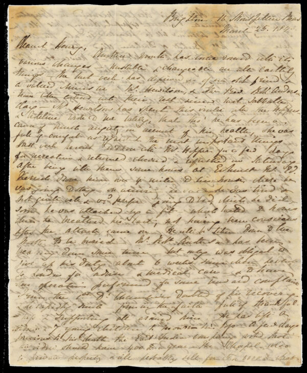 India 1843 (May 20) <b>OOTACAMUND Bearing</b> Giles 5 on folded entire from UK to Madras, BOMBAY Bearing Giles 20 transt
<i>Provenance: Glenn Reed, Chairman, ISC</i> - Image 3