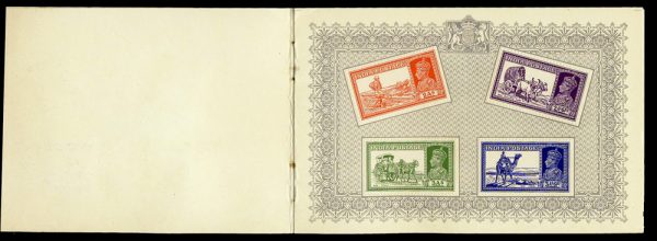India 1939, souvenir booklet to commemorate 11th UPU in Buenos Aeres with GVI 3p to 5r. SG 247/261 £190++ - Image 4