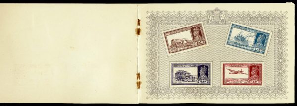 India 1939, souvenir booklet to commemorate 11th UPU in Buenos Aeres with GVI 3p to 5r. SG 247/261 £190++ - Image 5